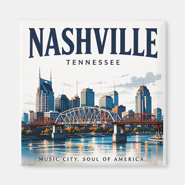 Nashville Music City Geist Magnet (Vorne)