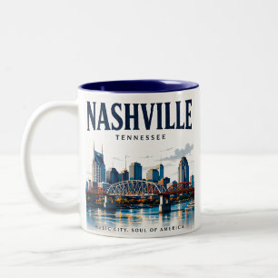 Nashville Music City Geist Zweifarbige Tasse