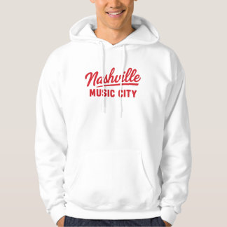 Nashville Music City Retro Red Glow Design - Nashv Hoodie