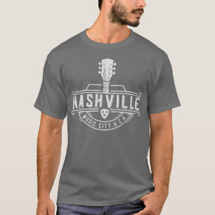 Nashville Music City USA Guitar Gift 852 T-Shirt
