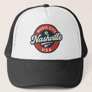 Nashville Music City USA Retro-Abzeichen – Vintage Truckerkappe