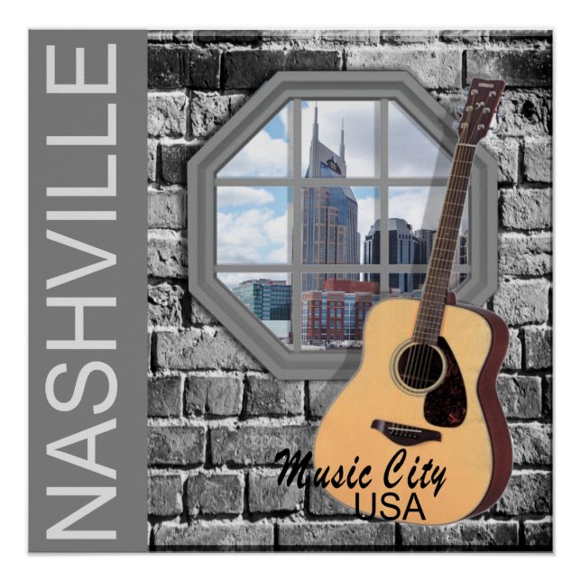 Nashville Music City Window Poster (Vorderseite)