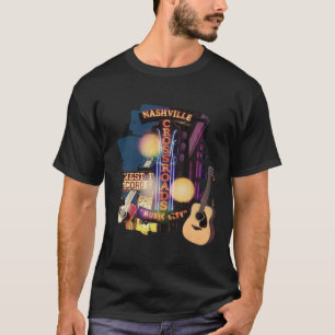 Nashville-Musik-Stadt-Entwurfs-Gewohnheits-Shirts T-Shirt