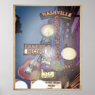 Nashville-Musik-Stadt-Plakat Poster