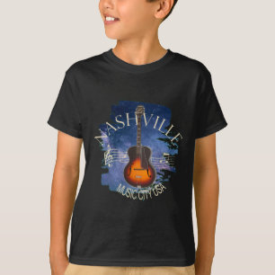 Nashville-Musik-Stadt-Vintager Entwurf T-Shirt