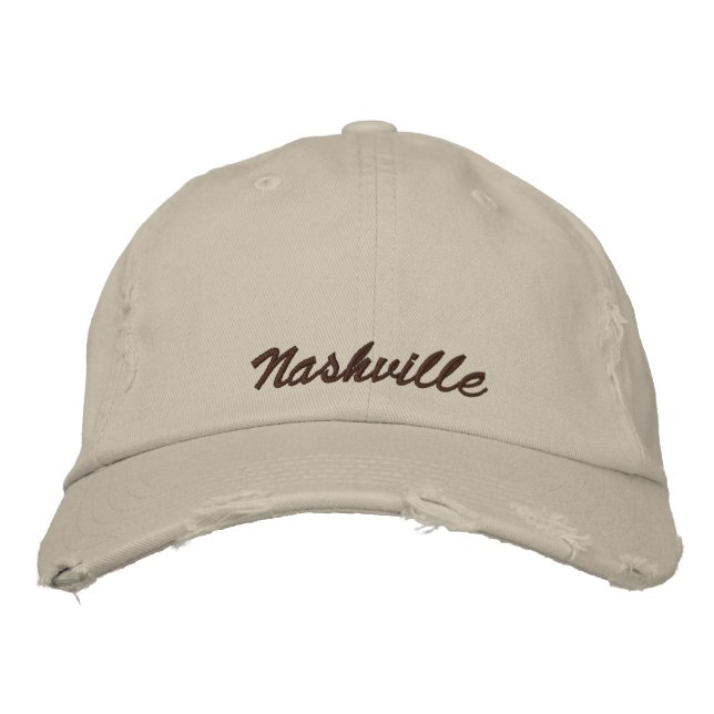 Nashville Musiknotens Bestickte Baseballkappe (Vorderseite)