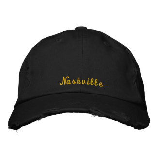 Nashville Musiknotens Bestickte Kappe