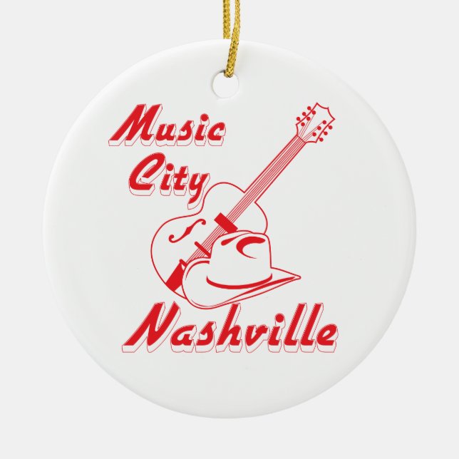 Nashville. Musikstadt Keramik Ornament (Vorne)