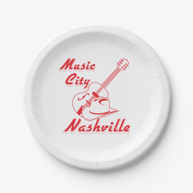 Nashville. Musikstadt Pappteller (Vorderseite)