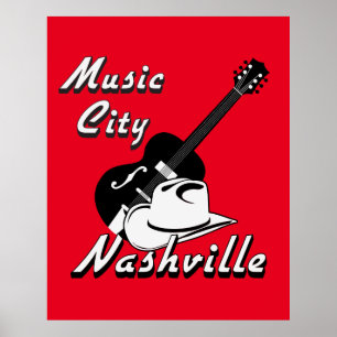 Nashville. Musikstadt Poster