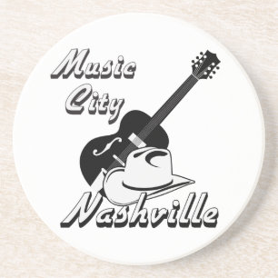 Nashville. Musikstadt Sandstein Untersetzer