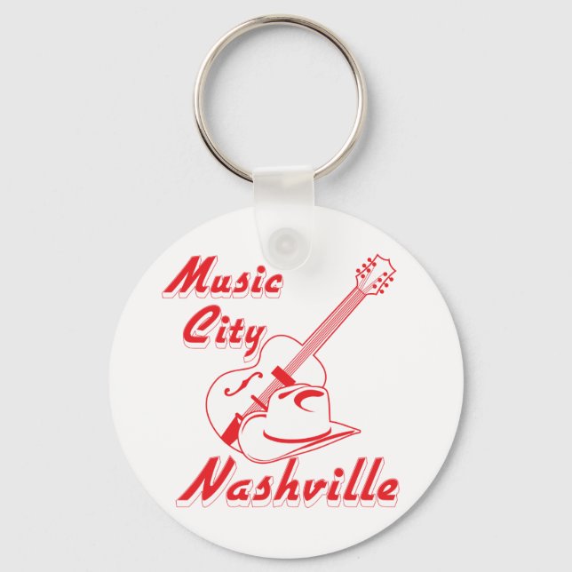 Nashville. Musikstadt Schlüsselanhänger (Vorderseite)