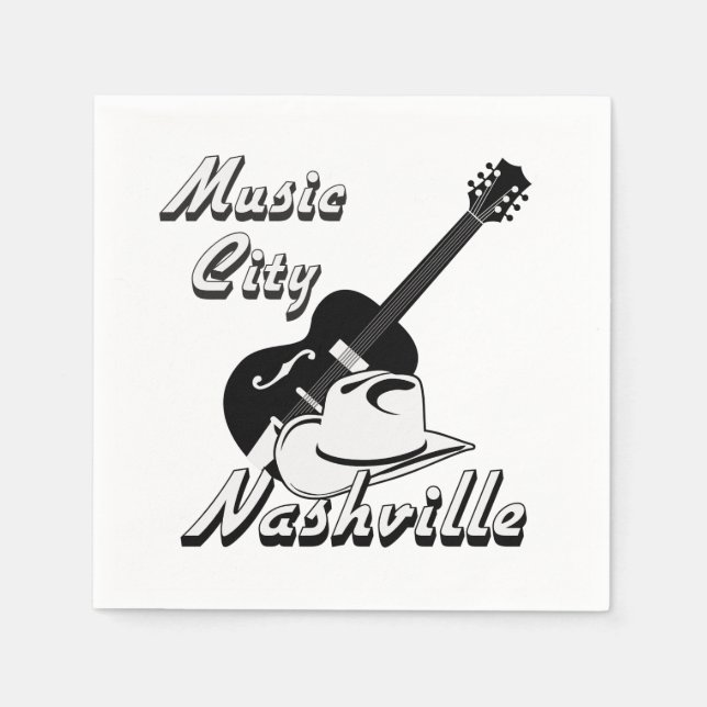 Nashville. Musikstadt Serviette (Vorderseite)