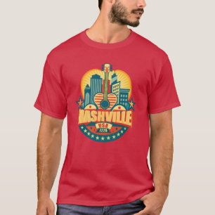 Nashville-Nachtlandschaft Lebendige Stadtlichter G T-Shirt