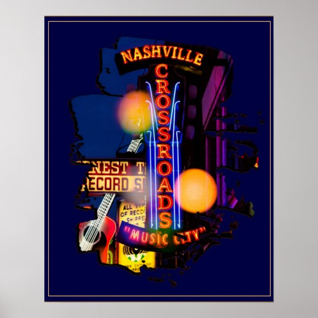 Nashville Nightlife Vintage Poster (Vorne)