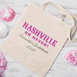 Nashville oder nie heiß rosa Retro-Bachelorette Tragetasche<br><div class="desc">Nashville oder nie Hot Pink Retro Bachelorette Tote Bag,  personalisieren Sie es mit Ihrem eigenen Namen und Text.</div>