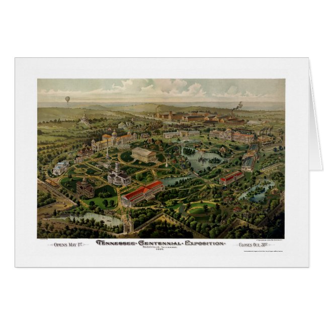 Nashville, panoramische Karte TN - 1897 (Vorderseite (Horizontal))