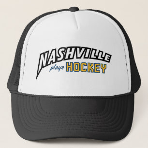 Nashville Plays Hockey Black Trim Trucker Hat Truckerkappe