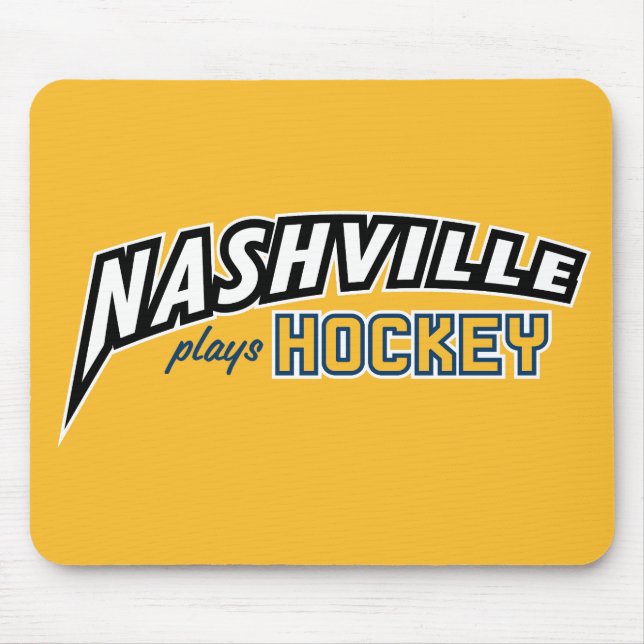 Nashville Plays Hockey Gold Mouse Pad Mousepad (Vorne)
