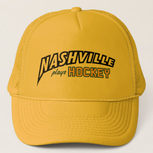 Nashville Plays Hockey Gold Trucker Hat Truckerkappe