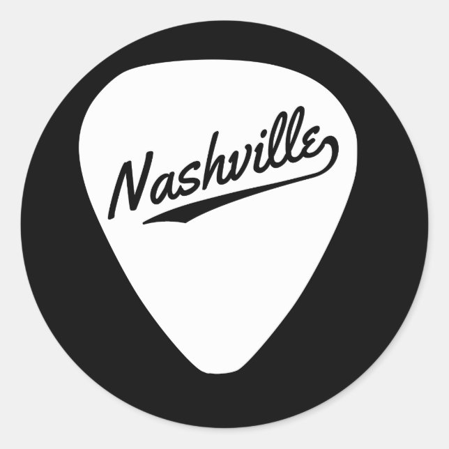Nashville Plektrum Aufkleber (Vorderseite)
