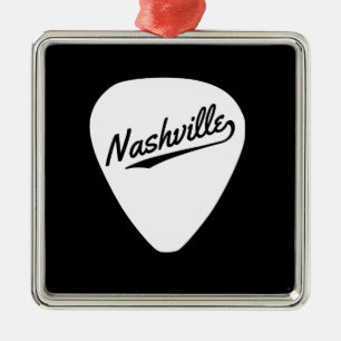 Nashville-Plektrum Silbernes Ornament