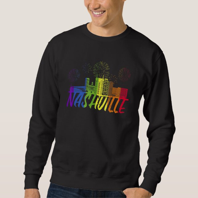 Nashville Pride Skyline  Pride Parade Nashville Sweatshirt (Vorderseite)