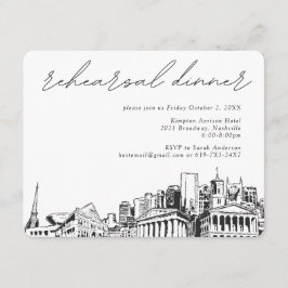 Nashville Probe Dinner Einladungs-Karte Begleitkarte