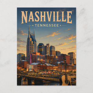Nashville-Reise Südlicher Rhythmus Postkarte