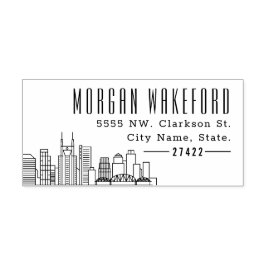 Nashville Resident | Modern Deco Skyline Permastempel