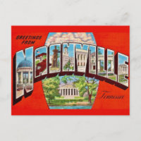 Nashville Retro Gruß Postkarte