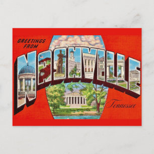 Nashville Retro Gruß Postkarte