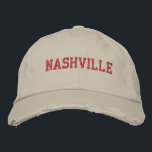 NASHVILLE Rote Stickerei Vintager Stil Bestickte Baseballkappe<br><div class="desc">NASHVILLE Rot bestickt Vintage Stil bedrückte Baumwollhut. Das ist ein wunderbares Geschenk für alle, die Nashville TN Lieben! Wenn Sie Ihren persönlichen Text bevorzugen, wählen Sie einfach den Knopf "Diese Vorlage personalisieren", um Ihre Auswahl an benutzerdefiniertem Text einzugeben. Die Stickerei kann auch an andere Farbeinstellungen angepasst werden, indem Sie die...</div>