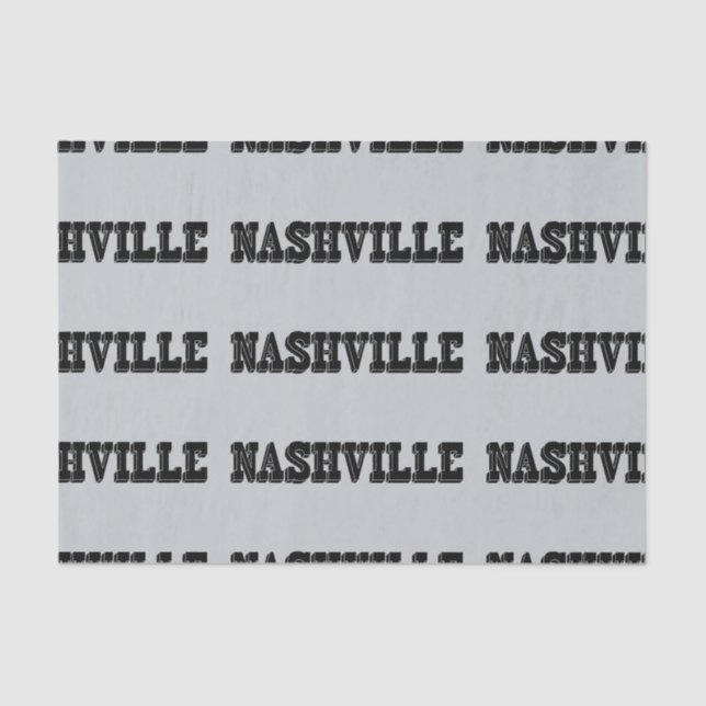 Nashville-Schwarz-Block Seidenpapier (Vorderseite)