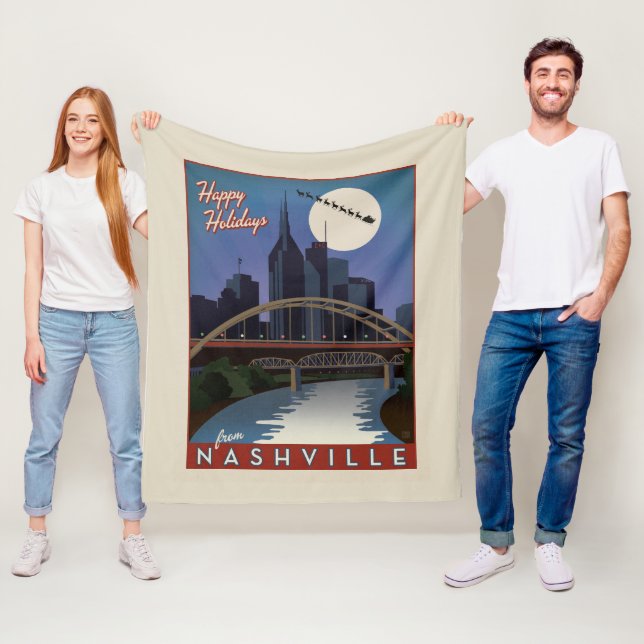 Nashville Skyline Fleecedecke (Beispiel)