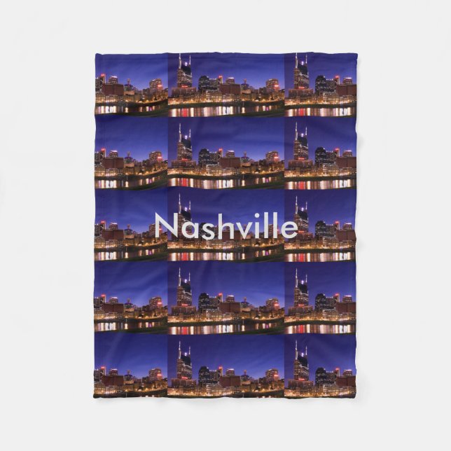 Nashville-Skyline Fleecedecke (Vorderseite)
