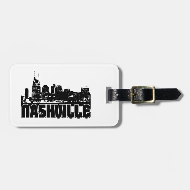 Nashville-Skyline Gepäckanhänger (Vorderseite horizontal)