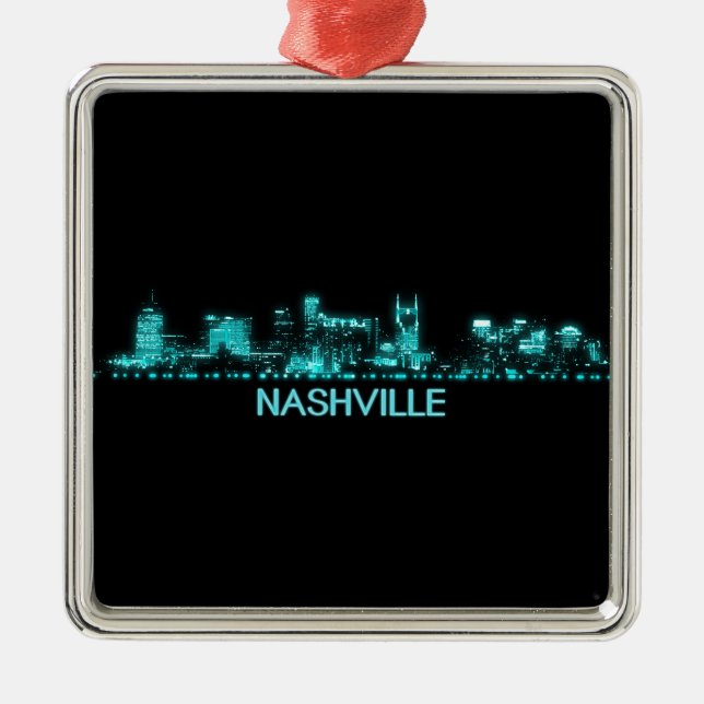 Nashville Skyline Ornament Aus Metall (Vorne)