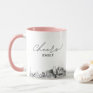 Nashville Skyline Personalisiert Wedding Coffee Ta Tasse