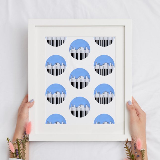 Nashville Skyline Piano Music Record Print Poster (Von Creator hochgeladen)