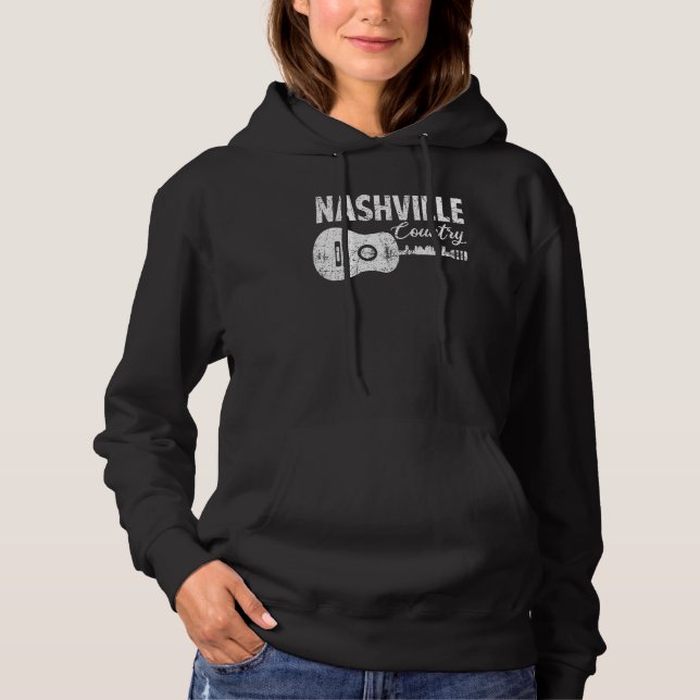 Nashville Skyline Tennessee Country Music Guitar P Hoodie (Vorderseite)