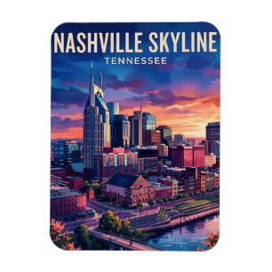 Nashville Skyline USA Magnet