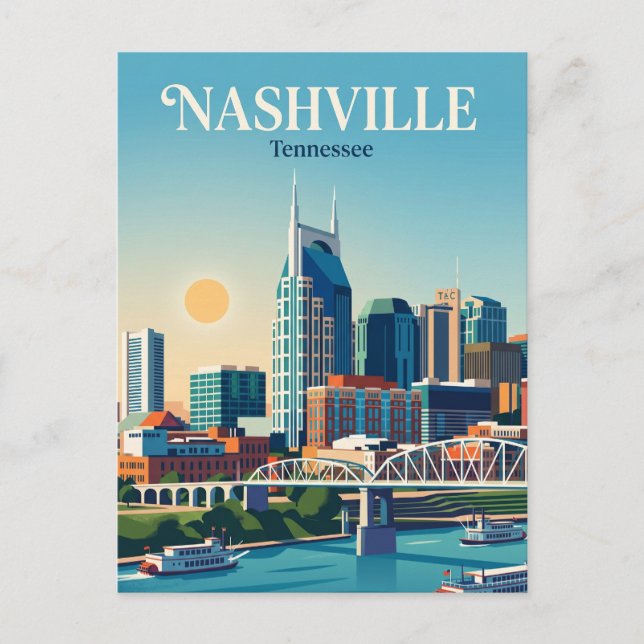 Nashville Skyline USA Postkarte (Vorderseite)