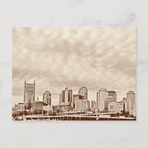 Nashville Skyline Vintage-Effekt - Postkarte
