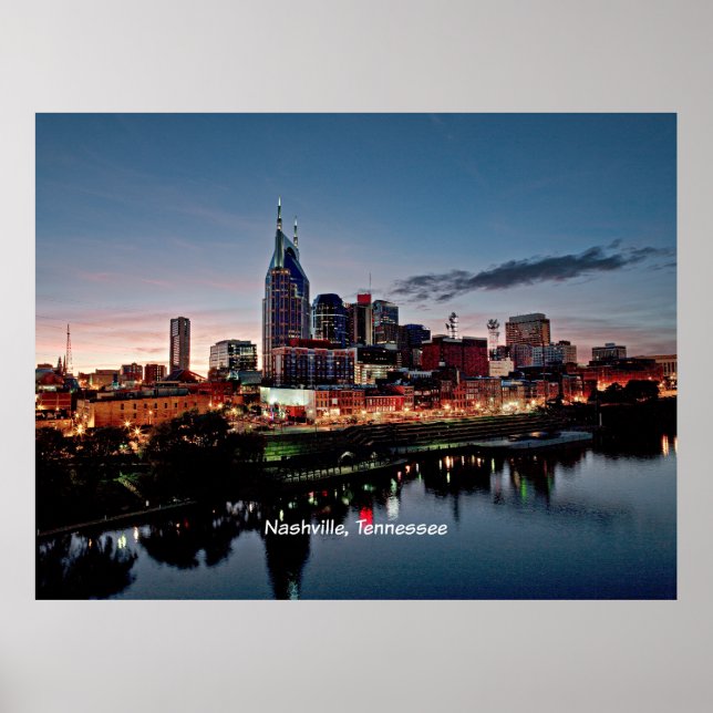 Nashville, Skyline von Tennessee Poster (Vorne)