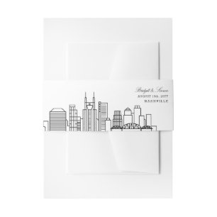 Nashville Skyline Wedding   Einladungsbanderole
