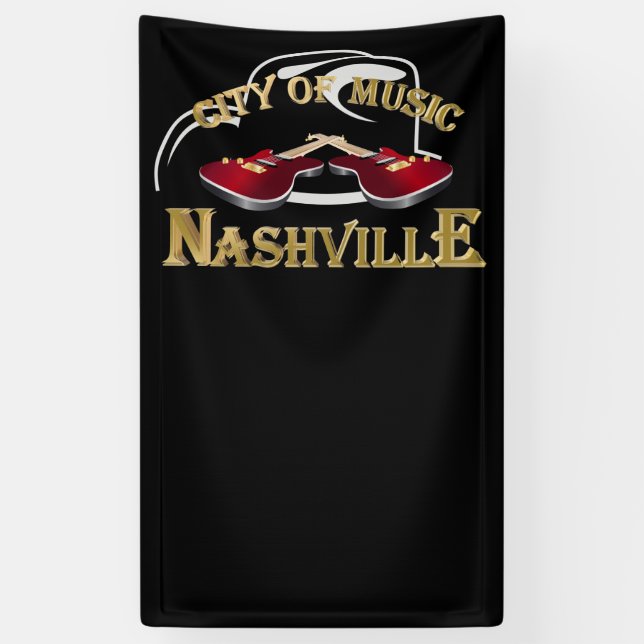 Nashville. Stadt der Musik Banner (Vertikal)