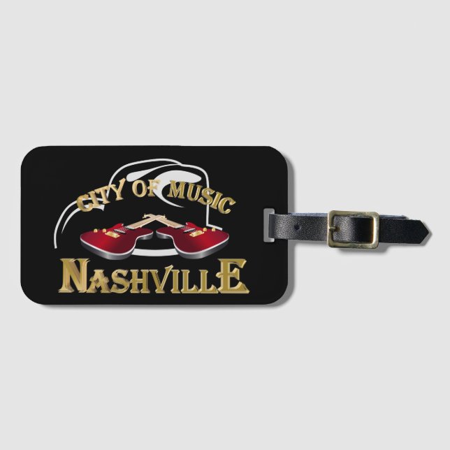 Nashville. Stadt der Musik Gepäckanhänger (Vorderseite (Horizontal))