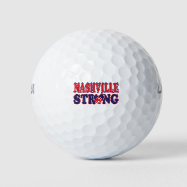 Nashville-Strong-Music-Note Golfball (Vorderseite)