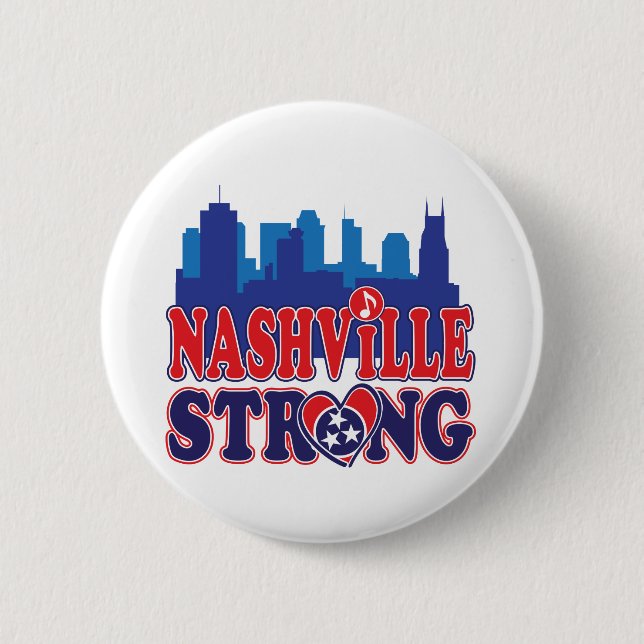 Nashville-Strong-Skyline-and-Music-Note Button (Vorderseite)